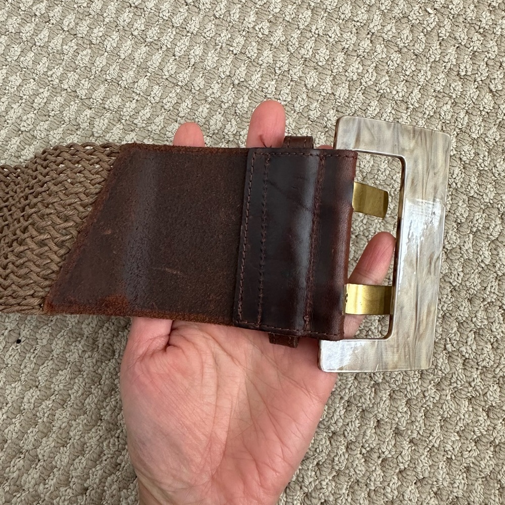 Vintage leather waist belt